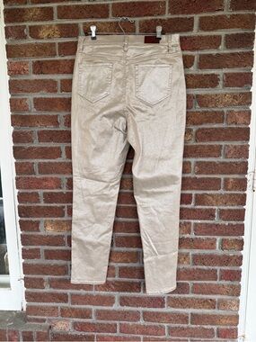 Lands End Gold Metallic Women's Slim Jeans. Shimmer.  Size 10